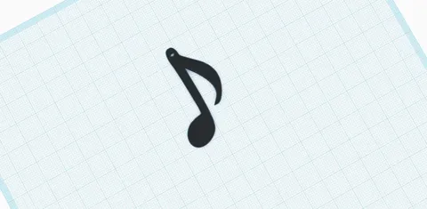 Music note earring view 2
