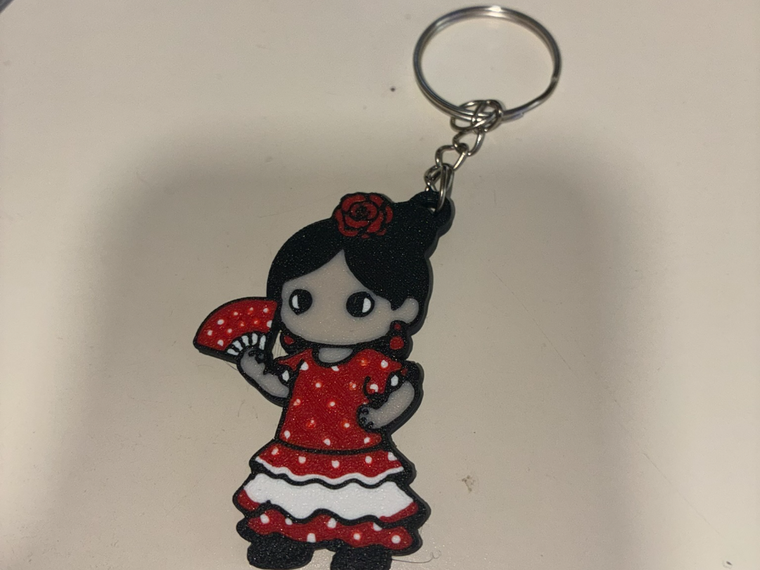 Llavero Flamenca –Diseño Andaluz  (AMS Multicolor)