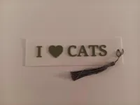 I love cats bookmark one color