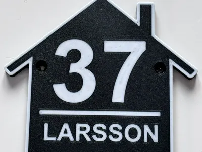 Postbox number and name sign (customazible)