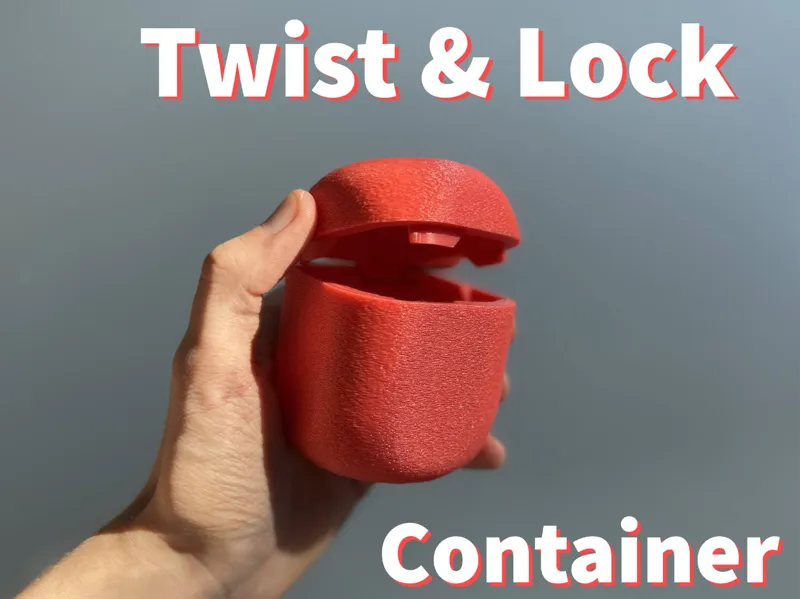 Twist Snap Lock Container (Rounded Square)