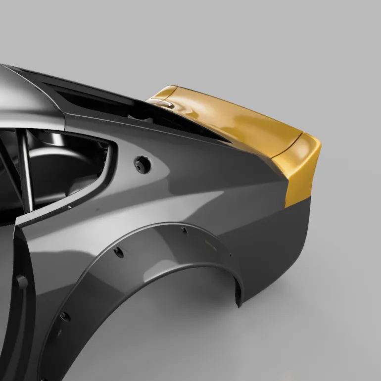 Custom rear spoiler for Sakura 240 from 3Dsets