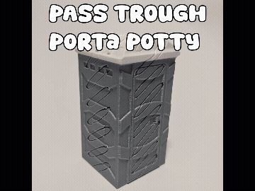 Portable toilet Passtrough - No Supports