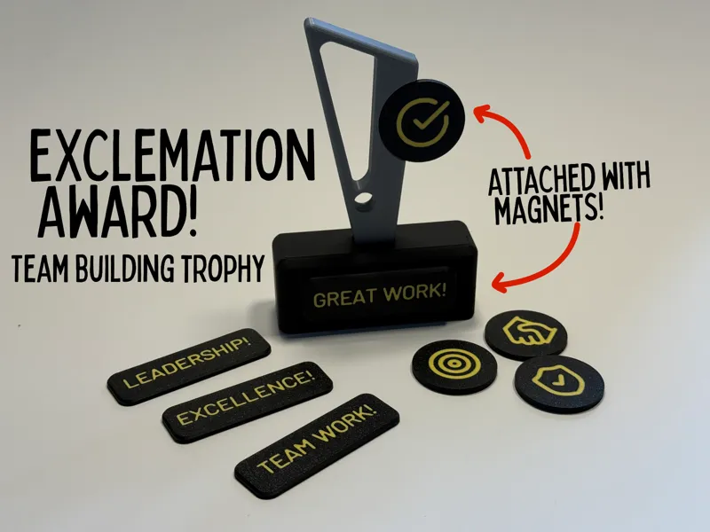 Exclamation Award | a Trophy for Team Building 
