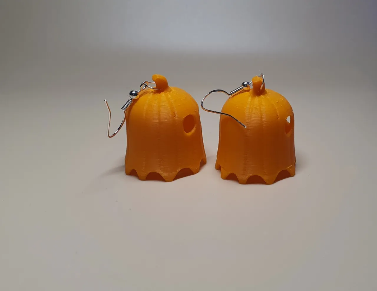 Pumpkin Ghost Earrings view 2