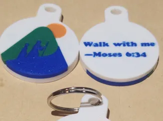 2026 Youth Them "Walk with me" keychain with verse