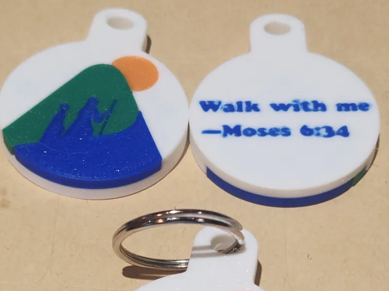 2026 Youth Them "Walk with me" keychain with verse