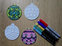 Boule de Noël à colorier, pack DIY 2 — photo 1