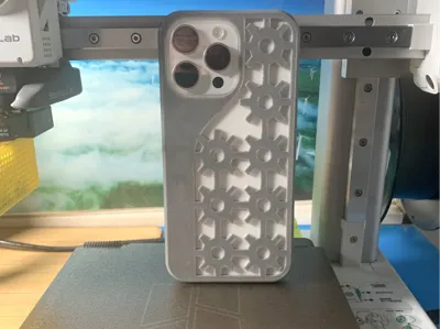 Industrial Gear Style iPhone 15 Pro Max Phone Case