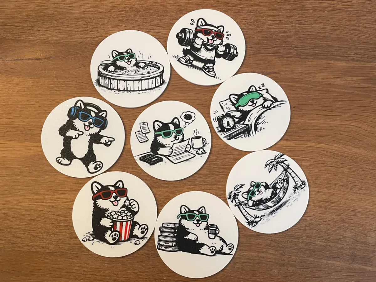 Set de dessous de verre chien