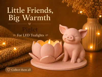 Pig Led Tealight Holder