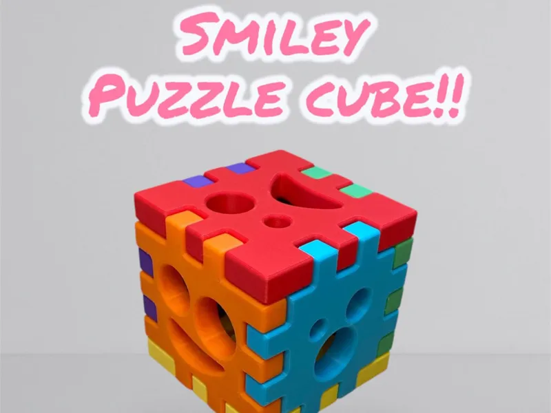 Smiley Puzzle Cube: A Colorful Puzzle! 