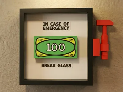IKEA SANNAHED Break-Glass Banknote Brick Frame