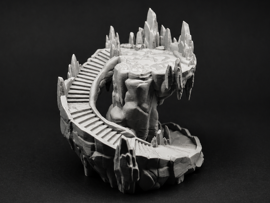 Fantasy Floating Island with Spiral Stairs - DND