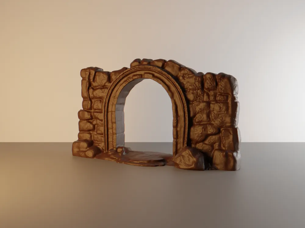 Ruined stone gate / portal for tabletop wargaming by