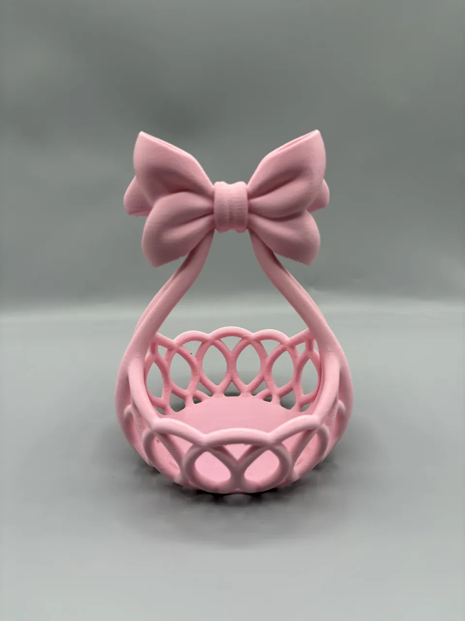 Coquette Bow Vanity Basket Perfume & Makeup Holder view 2