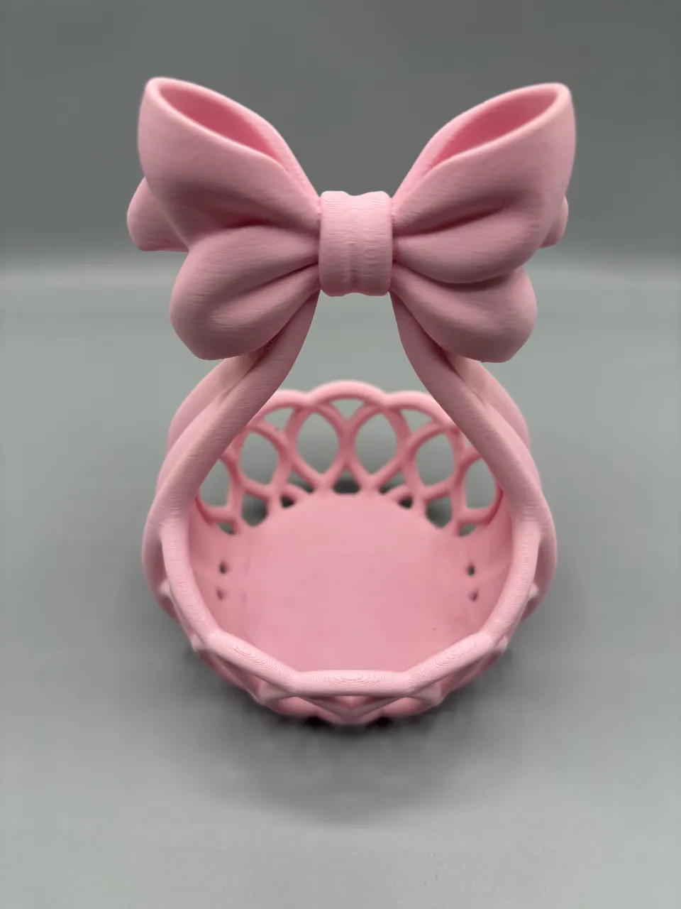 Coquette Bow Vanity Basket Perfume & Makeup Holder view 3