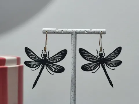 Pendientes: Aretes Dragonfly Shadow — referencia de MakerWorld
