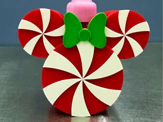 Peppermint Minnie Bath & Body Soap Holder