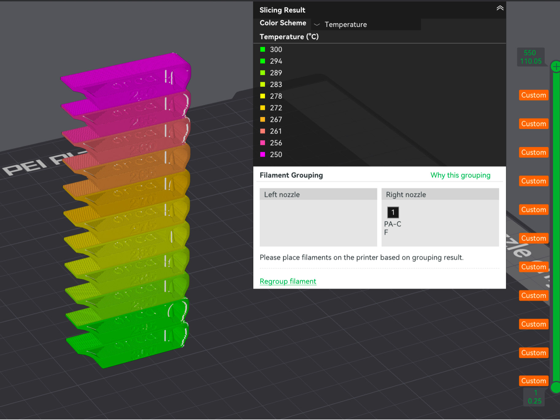PA/PA-CF Temp tower - with custom g-code