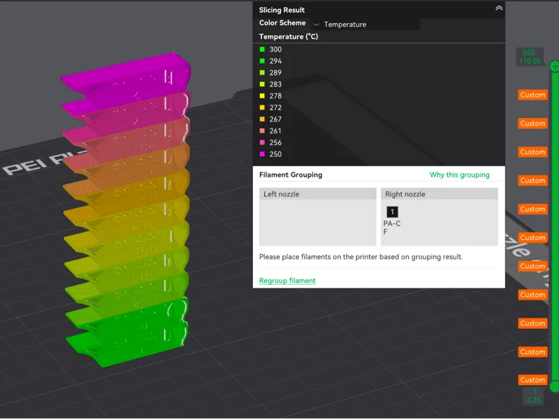 PA/PA-CF Temp tower - with custom g-code