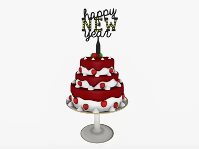 Happy New Year Cake Topper