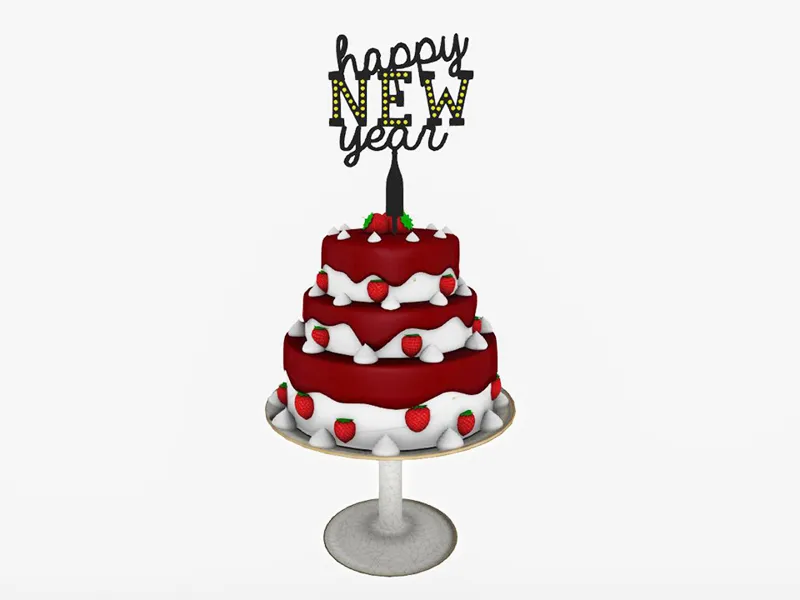 Happy New Year Cake Topper