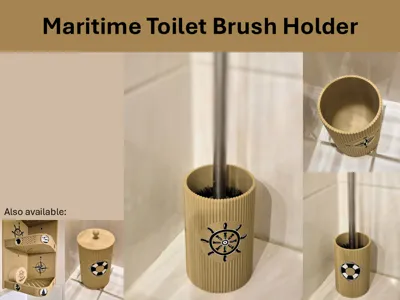 Maritime toilet brush holder