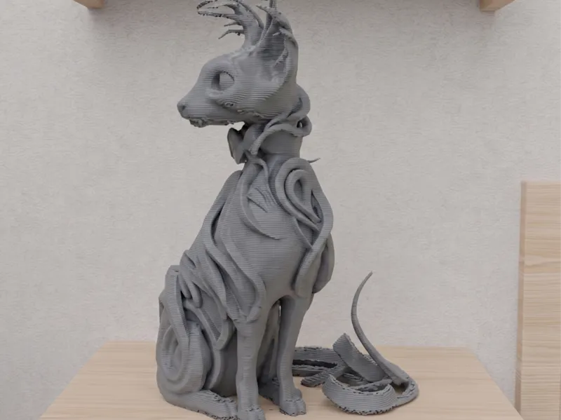 Kitten Swirl Sculpture
