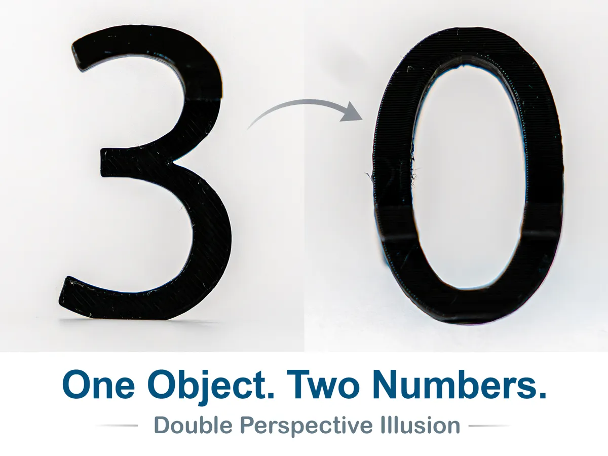 Number 30 Optical Illusion (10-99 available) - Free 3D Print Model ...