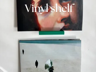 Vinyl record wall mounted shelf