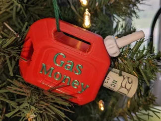 Gas Can Holiday Ornament - Holds Cash