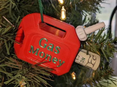 Gas Can Holiday Ornament - Holds Cash