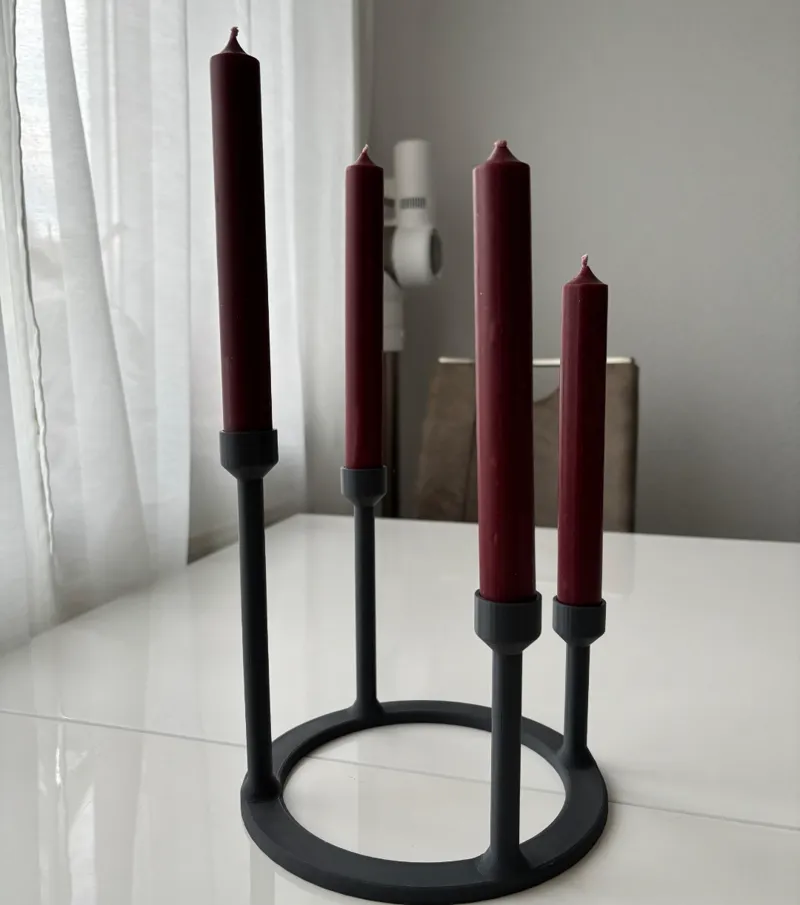 Christmas candle holder - wreath - Advent