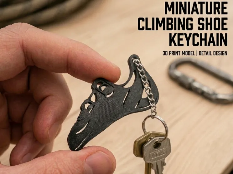 climbing shoes keychain
