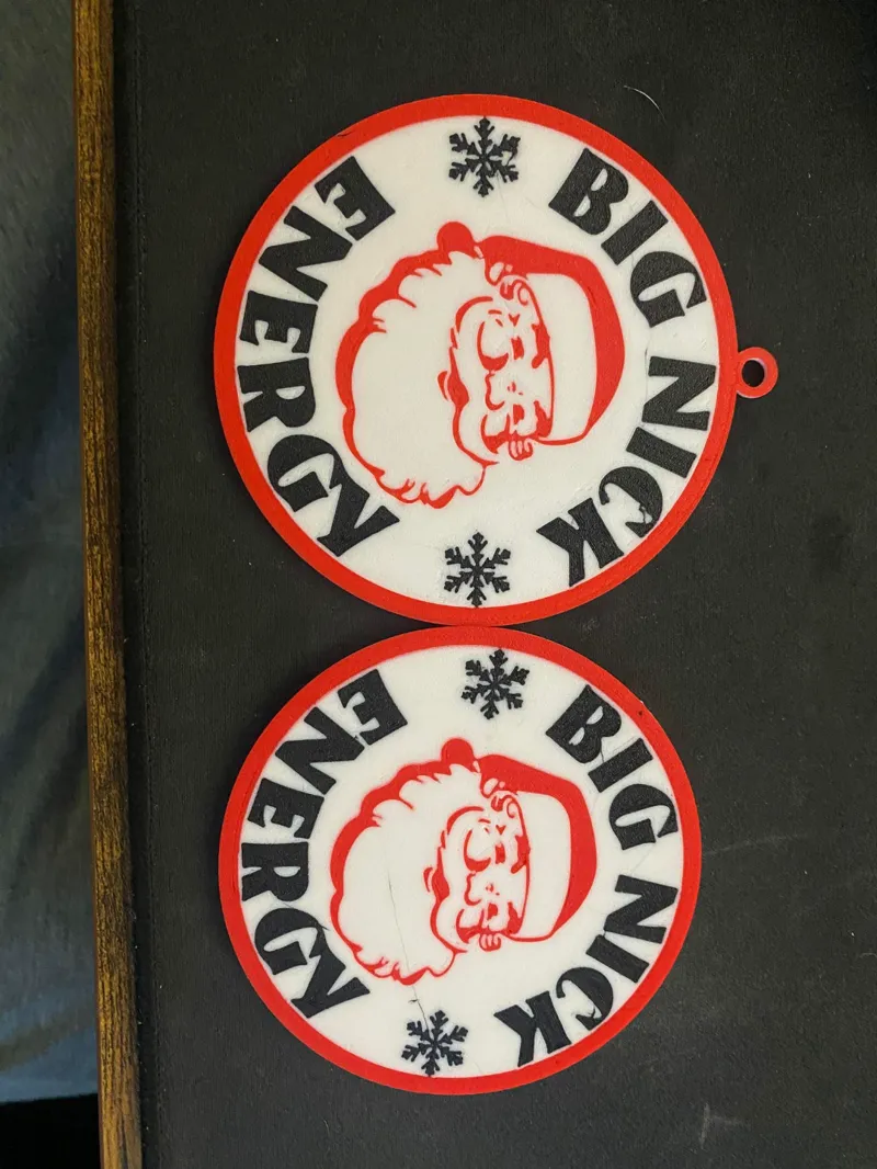 Big Nick Energy coaster and Ornament