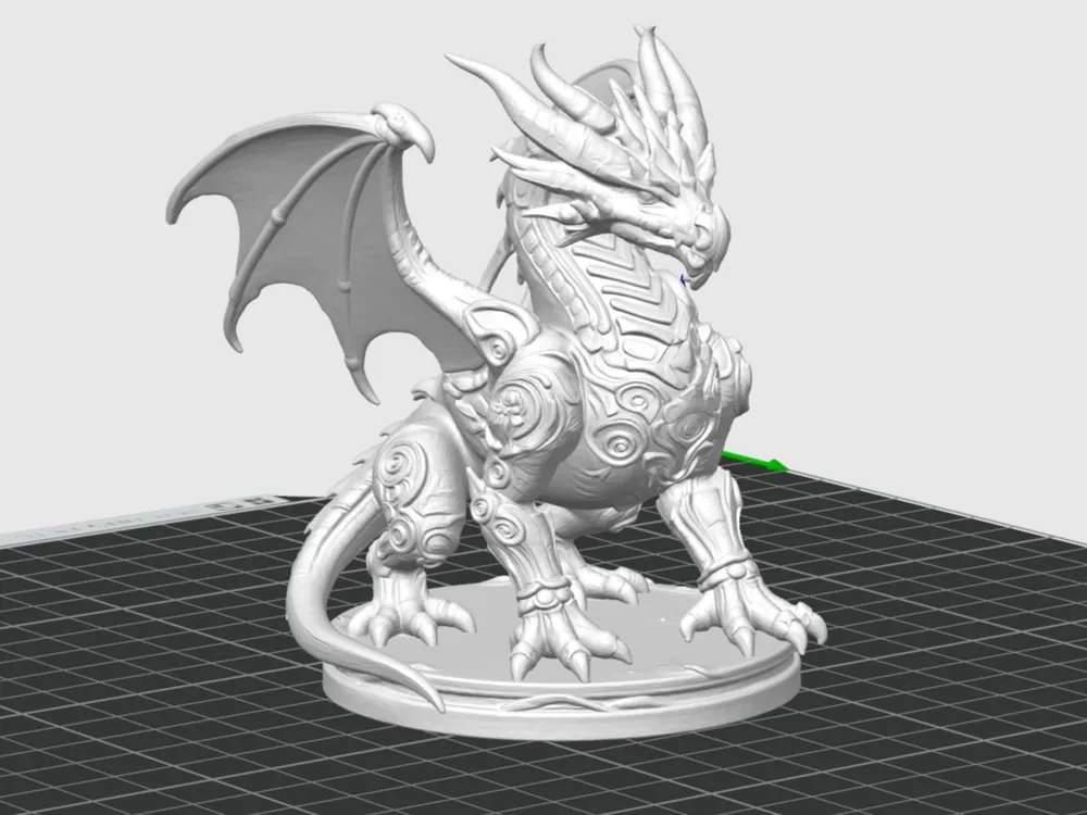 Dragon Fantasy style figurine - Free 3D Print Model - MakerWorld