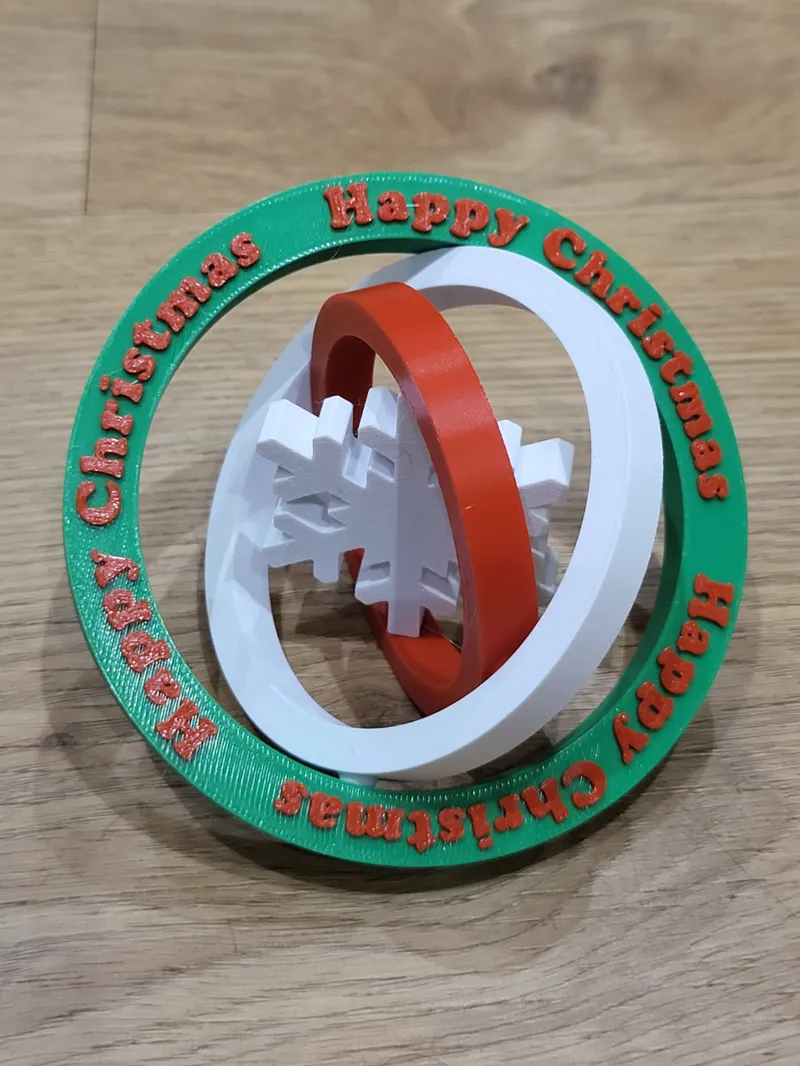 Christmas Snow Flake Gyroscopic Drinks Coaster