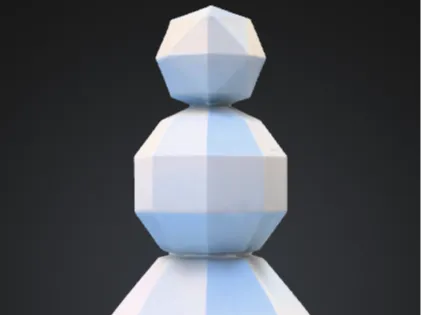 Minimalist Low Poly Snowman Sculpture