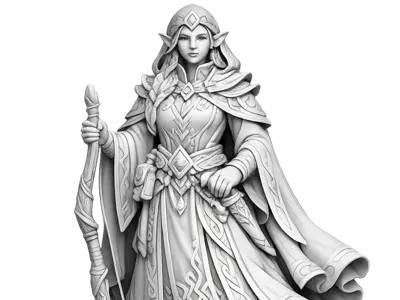 Gelindinien - Female Half-Elf Cleric-Wizard