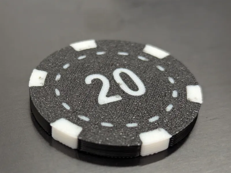 20 chip for poker game 39mm 