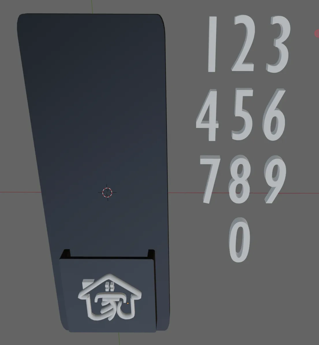 Miniatura 2 do modelo 3D 个性化立体门牌