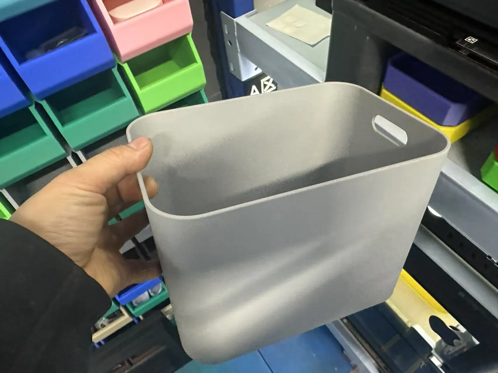 Miniatura 7 do modelo 3D 可堆叠手提篮收纳盒