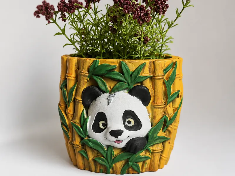 Panda planter pot