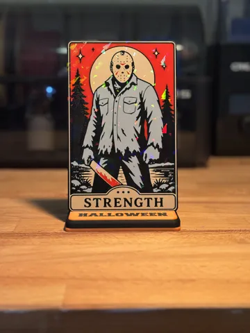 Cuadro decorativo en 3D: Jason Tarot Card Wall Art | Strength Card — vista de referencia 3