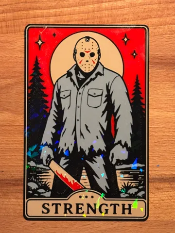 Cuadro decorativo en 3D: Jason Tarot Card Wall Art | Strength Card — vista de referencia 2