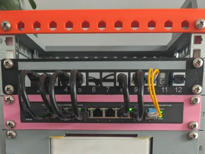 10-inch 1U 12-port patch panel