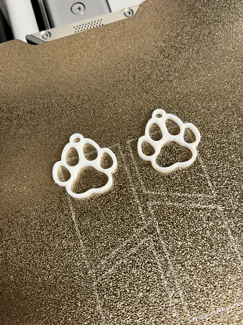 Paw Print Earring view 4