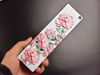 Bougainvillea Embossed Bookmark | Provincial Flower of Hainan Province Embossed Bookmark | [Provincial Flowers of China Bookmark Series]