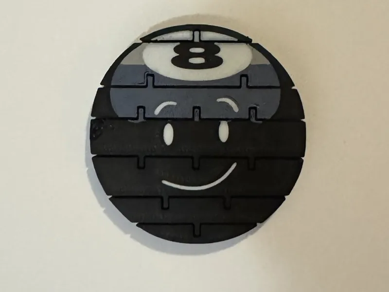 8 Ball Flexi Toy from Battle for Dream Island BFDI